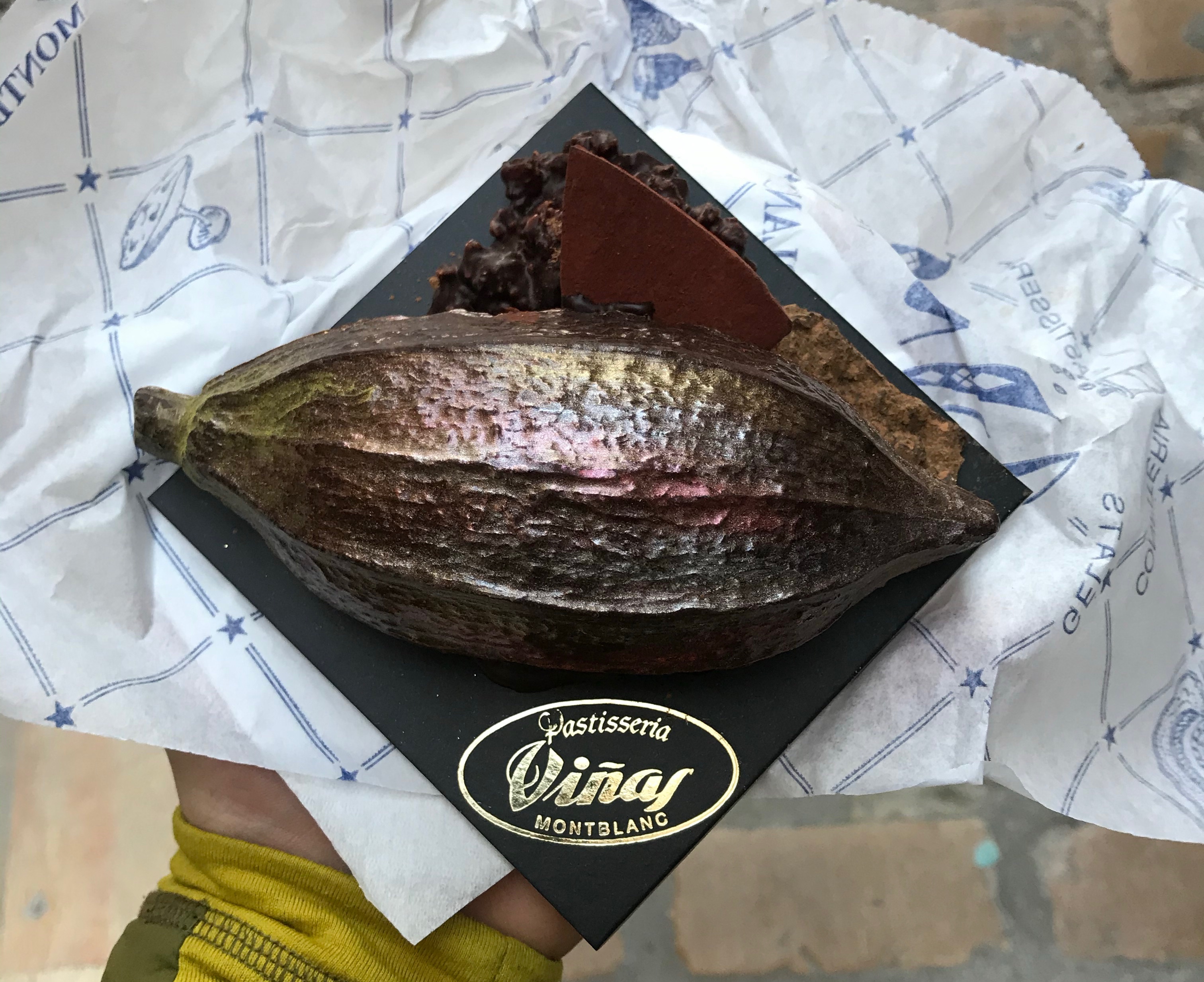 Heavenly chocolate Pastisseria from the bakery in Montblanc