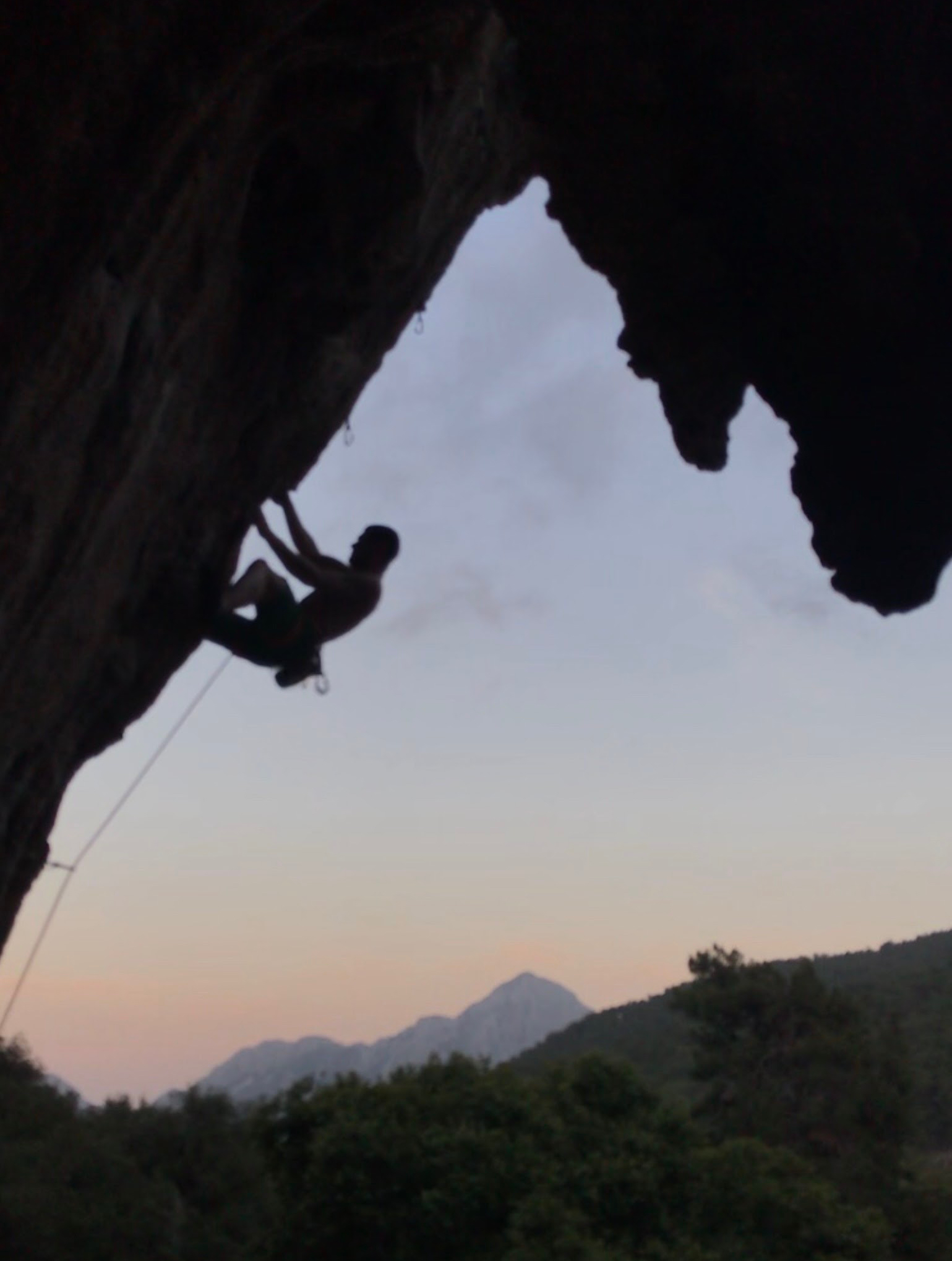 Climber on River Dance at Alabalik sector
