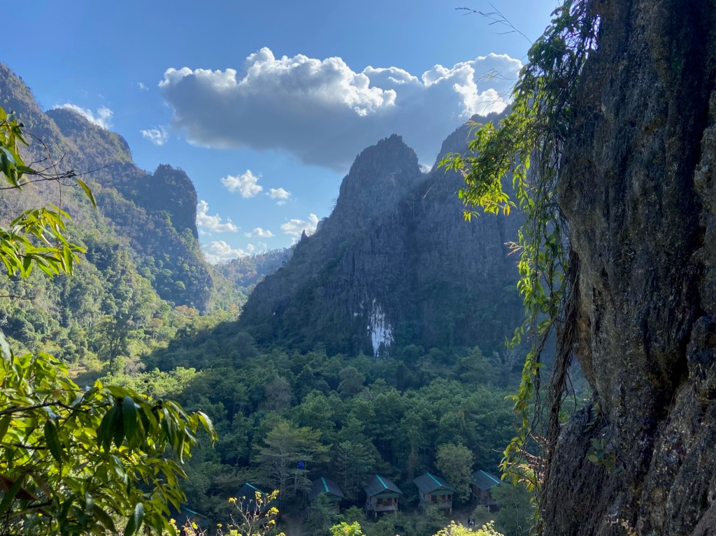 Mogotes down the forested valley
