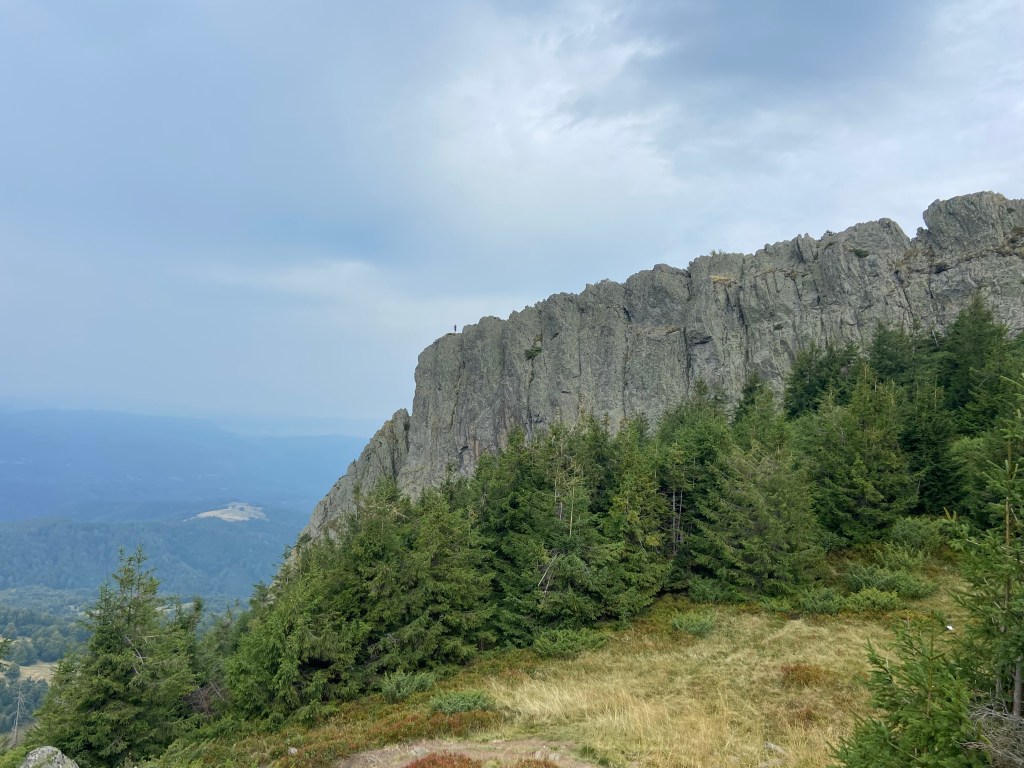 Unique feature of Creasta Cocoșului which has evenly spaced vertical ridges which creates the appearance of a cockerels comb, hence the name. It appears like the comb has erupted out of the ground as it stands alone high above the pine trees. 