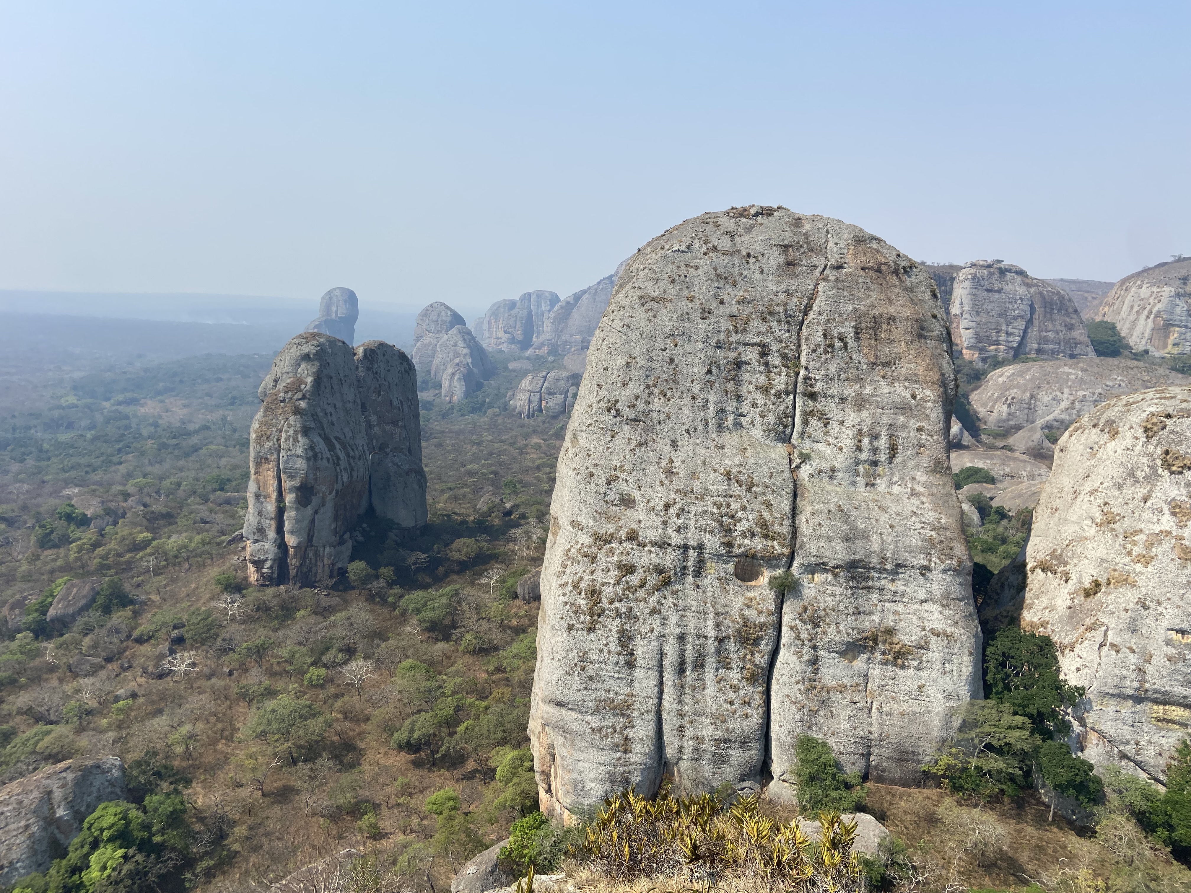 A sea of rock towers in the rural Angolan countryside.